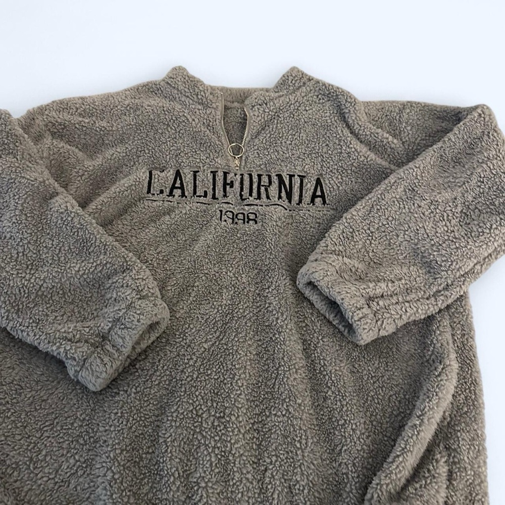 Cozy Gray Fleece Pullover
